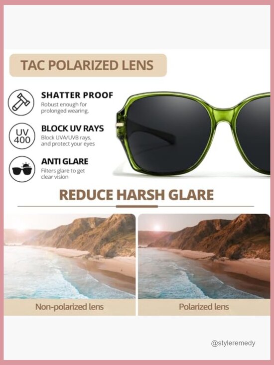 Polarized Fit Over Glasses Sunglasses, Square Frame, UV400 Protection main image 5